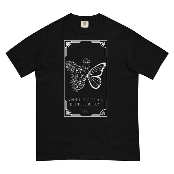 Anti-Social Butterfly T-shirt - BLACK