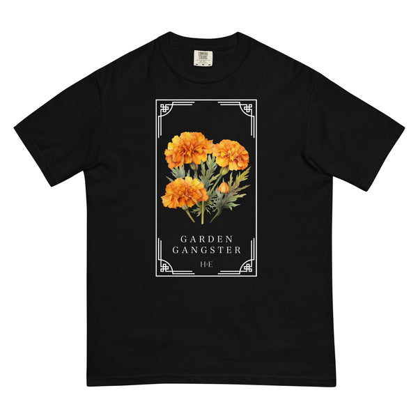 Garden Gangster Marigold T-shirt in Black